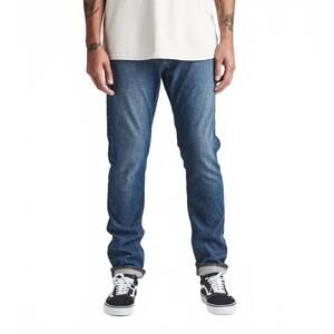 NEW ROARK hwy 128 straight fit denim jeans in blue